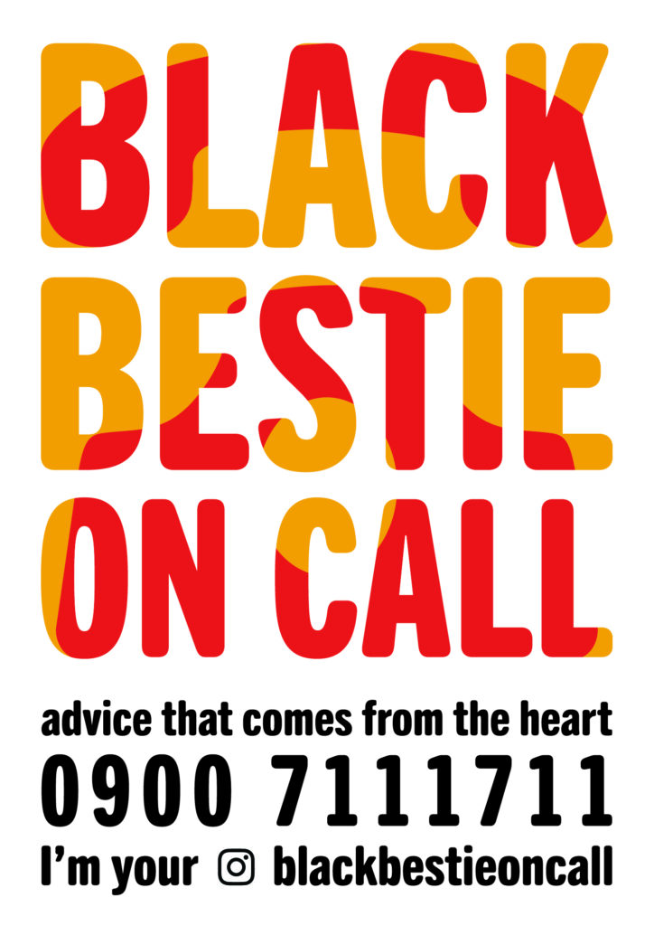 Black Bestie on Call Sticker
